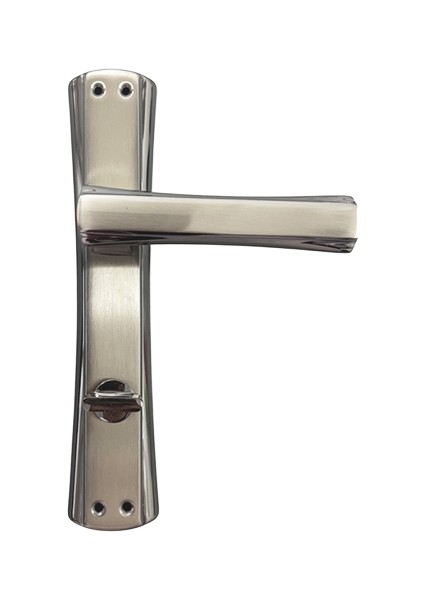 Venedik Açmalı Füme Saten Wc Kapı Kolu-Kolay Montaj, Iç Kapı Kolu, Modern Kapı Kolu (1 Takım) Sol