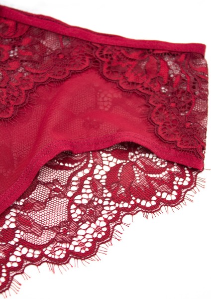 Kadın 3'lü Dantelli ve Tüllü Fantezi Külot (%96 Pamuk - %4 Elastan) indirimleri