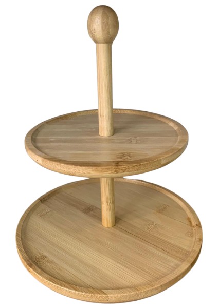 Bambu Iki Katlı Sunumluk Kurabiyelik