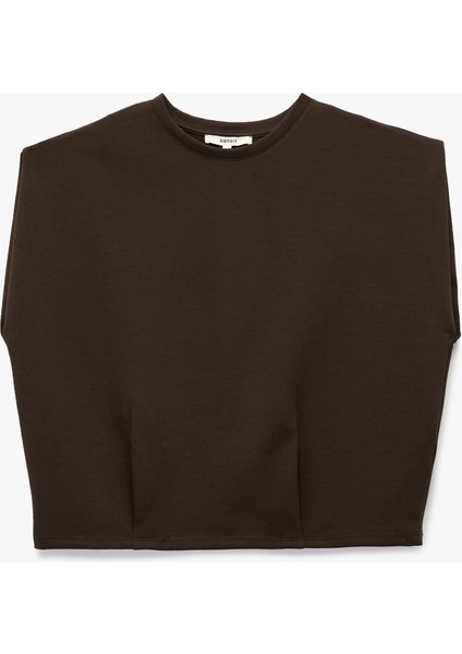 Regular Fit Bisiklet Yaka Kolsuz Kazak