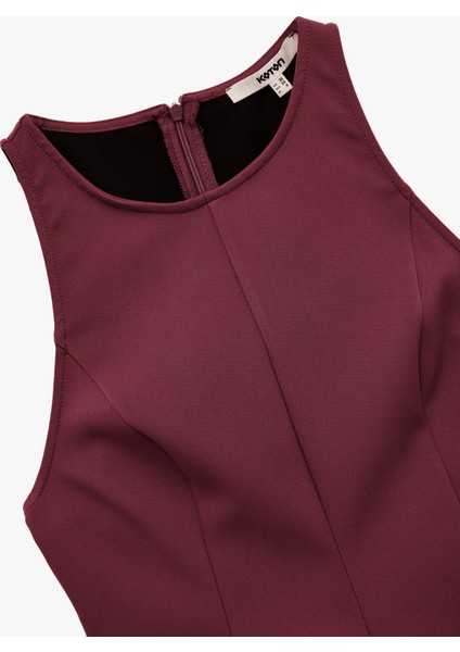 Slim Fit Kolsuz Bisiklet Yaka Peplum Bluz modelleri