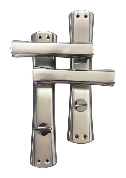 Venedik Açmalı Füme Saten Wc Kapı Kolu-Kolay Montaj, Iç Kapı Kolu, Modern Kapı Kolu (1 Takım) Sol indirimleri