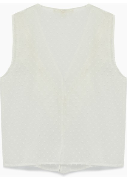 V Yaka Fırfırlı Kolsuz Şifon Gömlek fiyatları