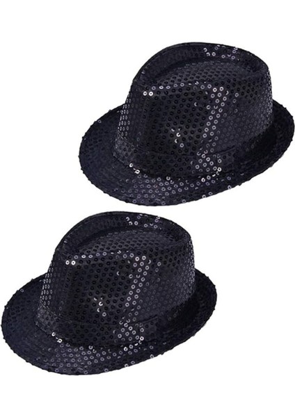 Çocuk Boy Siyah Payetli Şapka Gösteri Şapkası Michael Jackson Şapkası 54 No fiyatları