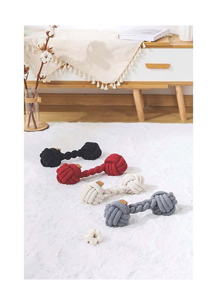 Coto Beyaz Duo Ball Örgü Köpek Oyuncağı 28 cm modelleri