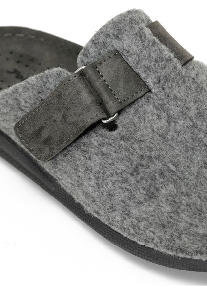 608047.M4PR Gri Erkek Ev Terliği