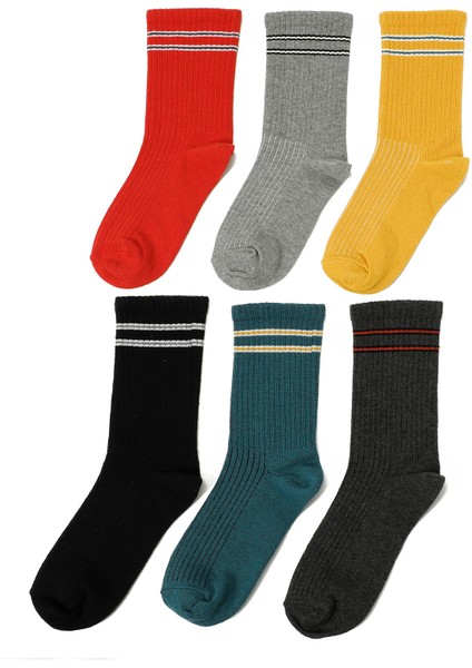 Collage 7 Lı Skt-B 5pr Çok Renkli Erkek Çocuk 7 Li Çorap
