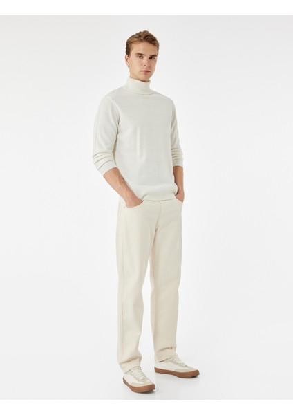 Uzun Kollu Basic Balıkçı Yaka Triko Kazak fiyatları