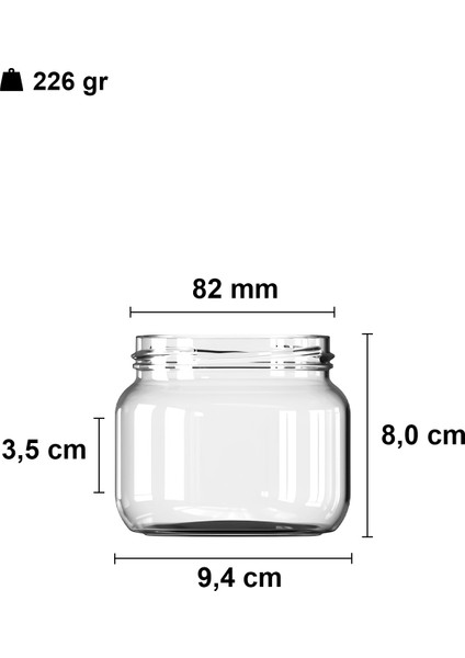 400 ml Kavanoz Metal Siyah Konserve Kapaklı 400 cc Şeffaf Magnolya Cam Kavanoz 48 Adet modelleri