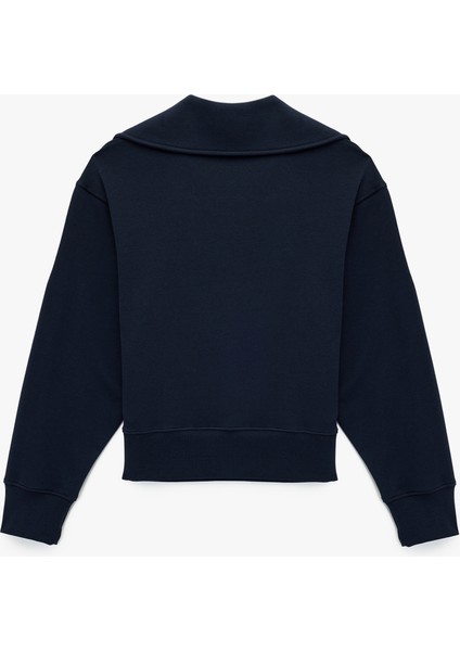 Regular Fit Üç Iplik Uzun Kollu Polo Yaka Sweatshirt fiyatları