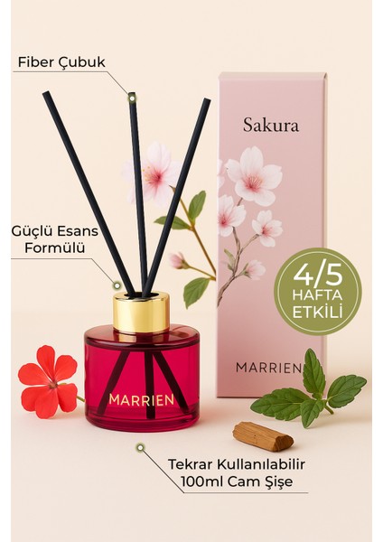 Sakura Çubuklu Oda Kokusu 100 ml | Kiraz fiyatları