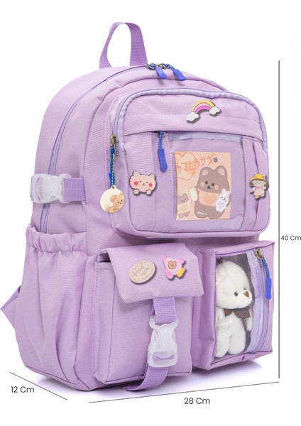 Kawaii Kore Tarzı Ayıcıklı Ilkokul ve Beslenme Çantası indirimleri