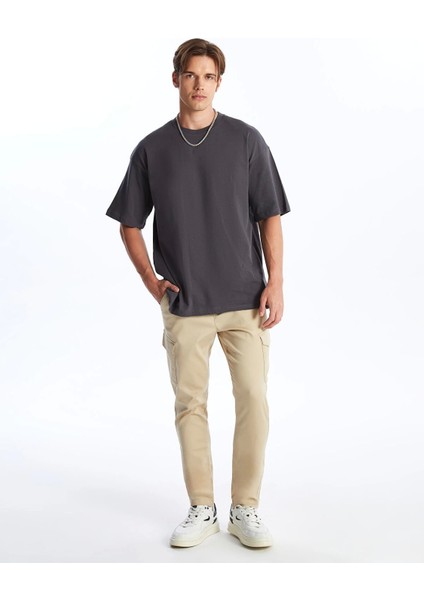 Xsıde Bej Slim Fit Erkek Kargo Pantolon