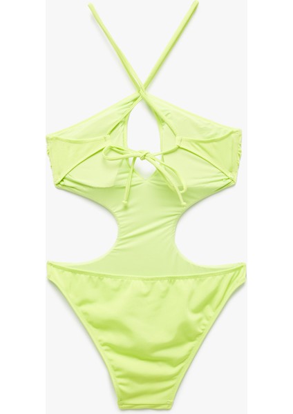 Ip Askılı Halter Yaka Parlak Mayokini fiyatları