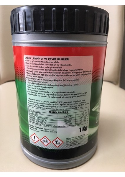Yeşil Kavucuklu Gres Yağ 1 Kg fiyatları