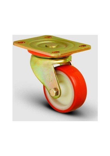 Oynak Tabla Bağlantılı, Burçlu, Poliüretan, Ağır Sanayi Tekerleği Çap:100 - Ed01 Zkp 100