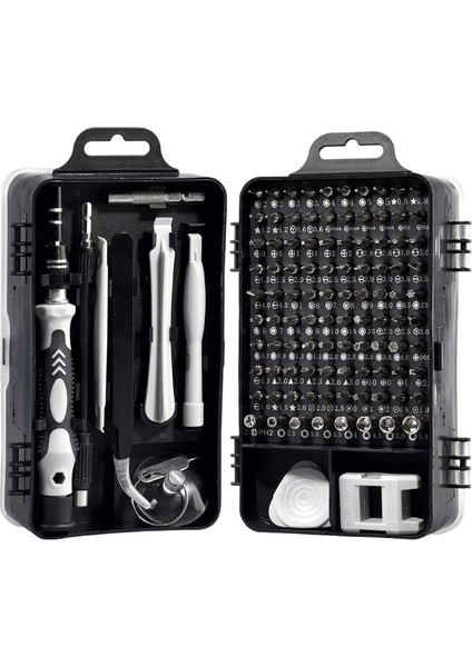 Yeni 115'İ 1 Arada Has Tornavida Seti Çeşitli Onarımlar Için Uygun 98 Adet Manyetikli Çok Işlevli Profesyonel Onarım Aleti Renk: Siyah (Yurt Dışından)