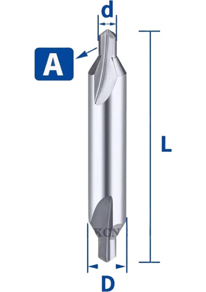Tungsten Çelik Merkez Matkaplar 60 Derece Karbür Nokta Matkap 1.0mm 2.0mm 3.0mm 4.0mm 5.0mm Tip A B Çift Kafalı Metal Matkap Ucu Delik Çapı: D2.5 / Renk: Tip A (Yurt Dışından)