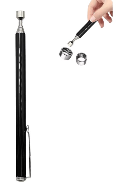 Manyetik Toplama Aracı Mekanik Için Uzatılabilir Paslanmaz Çelik Mıknatıs Çubuğu Vidaları Tutmak Için Taşınabilir ve Hafif Mıknatıs Çubuğu Renk: Siyah 2 Pound (Yurt Dışından)