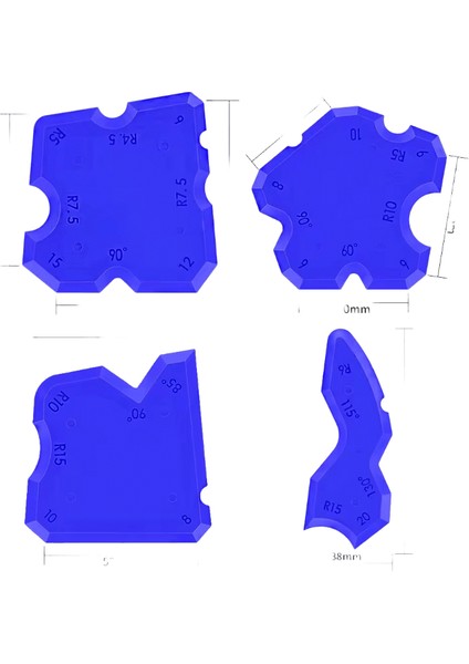 Silikon Kalafat Alet Kiti Derz Dolgu Serpme Spatula Kazıyıcı Fayans Pencere Harç Kenar Sökme Mutfak Inşaat Araçları (Yurt Dışından)