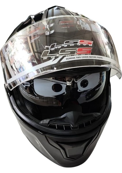 Ls5 Helmets Çeneden Açılır Kask Vizörlü Parlak Siyah modelleri