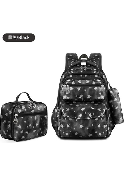 Ilkokul ve Ortaokul Öğrencileri Için Üç Set Geniş Kapasiteli Okul Çantası Omuz Çantası (Yurt Dışından)