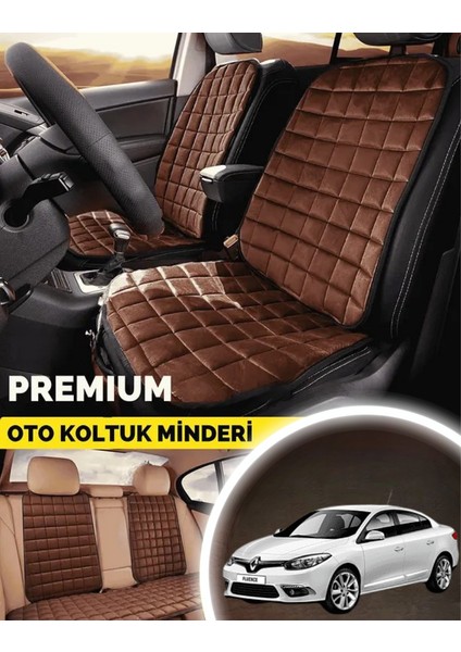 Fluence Koltuk Minder Ortopedik Cepli Araç ve Kılıf Seti–tam Uyumlu,taba Renk,konforlu Tasarım