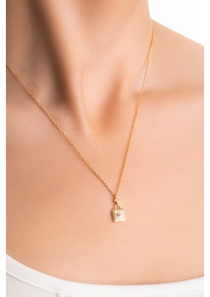 Vera 18 Ayar Sarı Altın Kaplama 45 cm Gümüş Kolye fiyatları