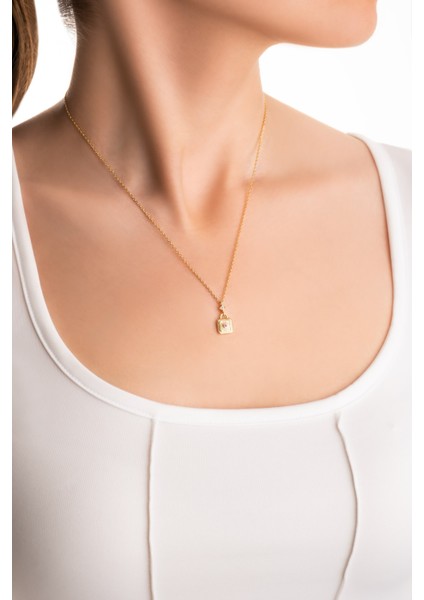 Vera 18 Ayar Sarı Altın Kaplama 45 cm Gümüş Kolye fırsatları