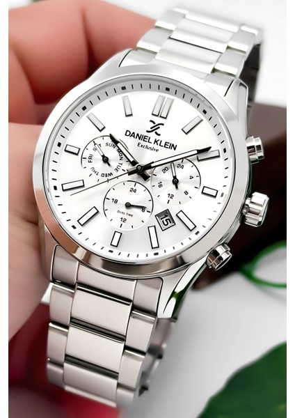 Erkek Kol Saati Exclusive Çelik Kordon Bileklik Hediyesi ile Gümüş-Beyaz ZMDK1125 fiyatları