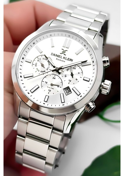 Erkek Kol Saati Exclusive Çelik Kordon Bileklik Hediyesi ile Gümüş-Beyaz ZMDK1125 modelleri