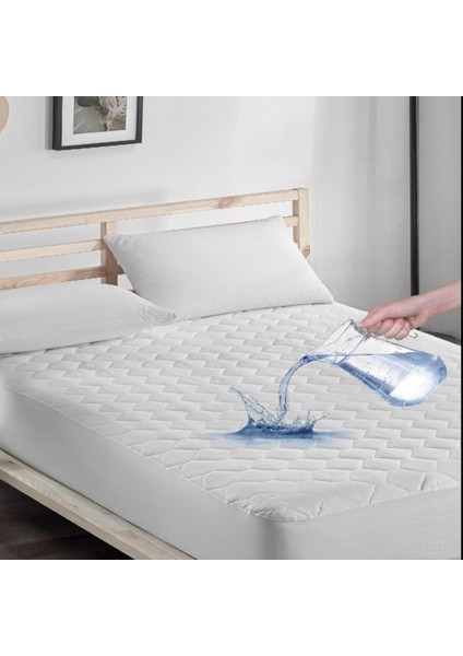 Kapitone Duvarlı Lastikli Sıvı Geçirmez Alez (Tek ve Çift Kişilik)