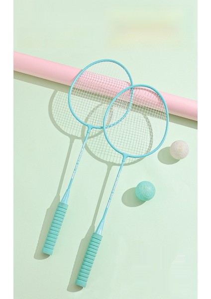 Badminton Raketi Yetişkin Çift Raket Seti Yüksek Değerli Makaron Renk Sünger Sapı Tüy (Yurt Dışından) modelleri