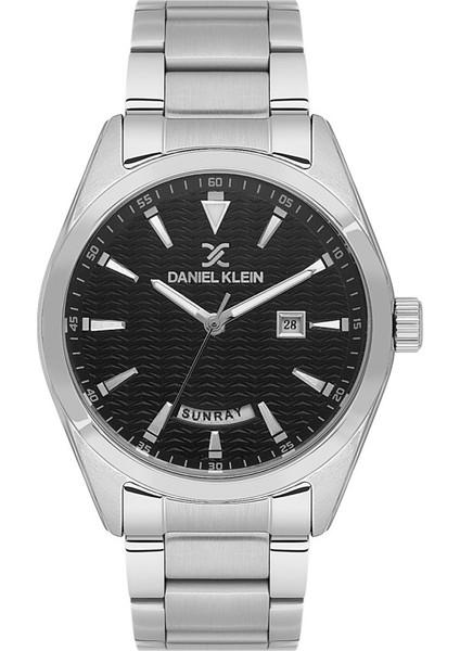 DK.1.14087-1 Çelik Kaplama Tarih ve Gün Göstergeli Metalik Renk Erkek Kol Saati