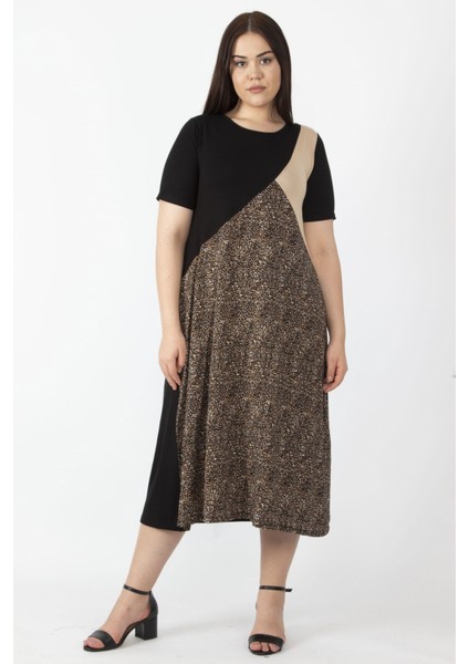 Kadın Turuncu Viskon Garnili Elbise 65N23624