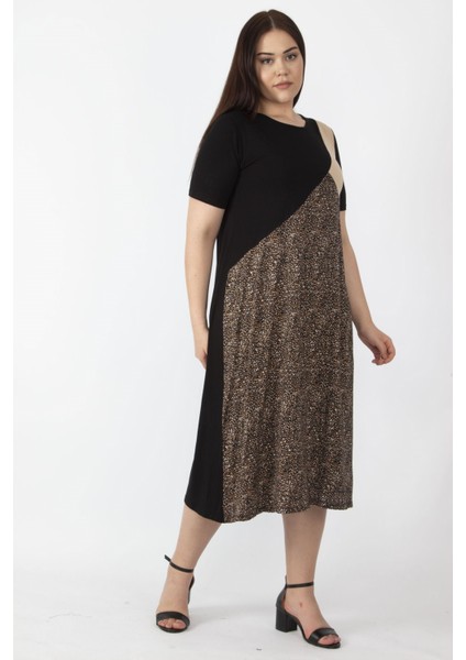 Kadın Turuncu Viskon Garnili Elbise 65N23624 modelleri