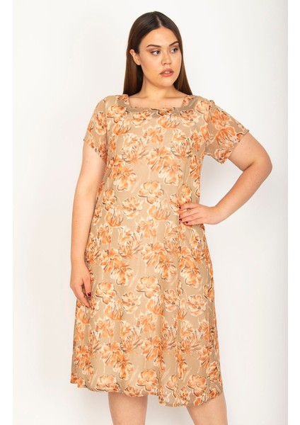 Kadın Renkli Astarlı Şifon Elbise 65N26549 modelleri