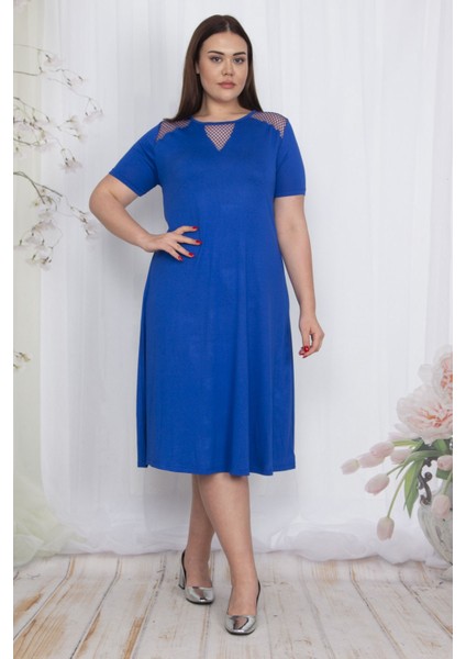 Kadın Haki File Detaylı Viskon Elbise 65N24063 modelleri