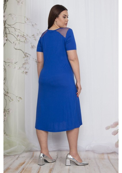 Kadın Haki File Detaylı Viskon Elbise 65N24063 indirimleri