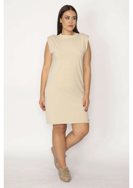 Kadın Haki Pamuklu Kumaş Omuzları Vatkalı Spor Elbise 65N29430 fiyatları