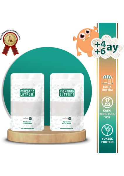 Avantajlı 2 Li Organik Pirinç Unu (+4 ve +6 ay-2x250 gram)