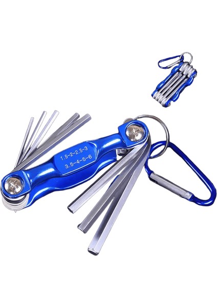 Katlanır Hex Anahtarı Metal Metrik Allen Anahtarı Seti Altıgen Tornavida Hex Anahtar Anahtarları Allen Anahtarları El Aleti Taşınabilir Set Ilerenk: 8 Adet (Yurt Dışından)