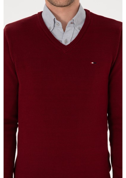 Erkek Bordo Kazak /triko 50313668-VR014