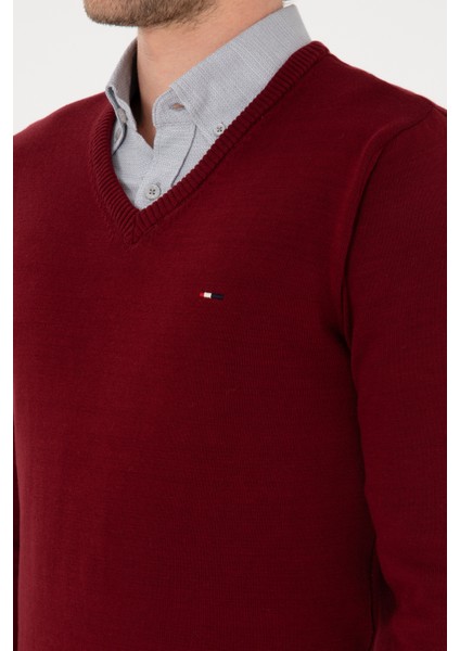 Erkek Bordo Kazak /triko 50313668-VR014