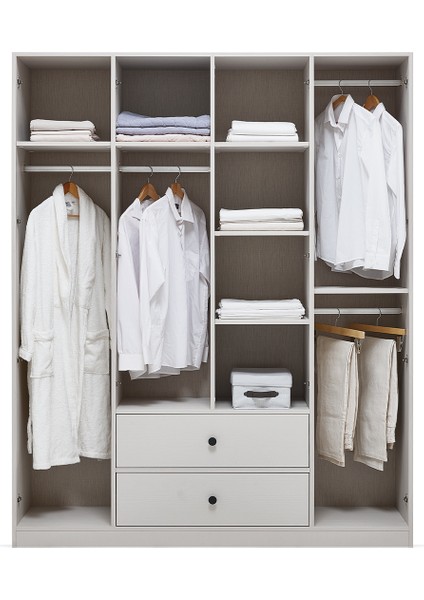 Kalinsta 4 Kapaklı Gardırop - Beyaz fırsatları