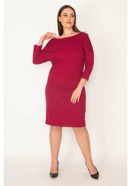 Kadın Fujya Sırtı V Kapri Kollu Elbise modelleri