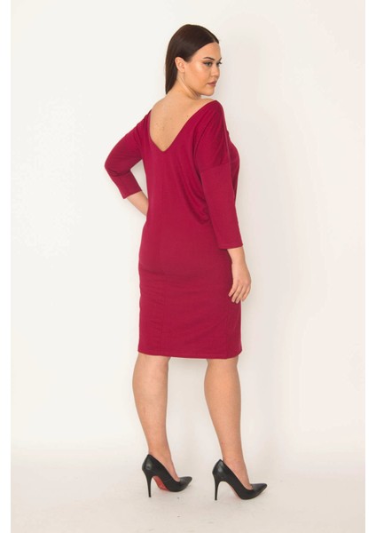 Kadın Fujya Sırtı V Kapri Kollu Elbise indirimleri