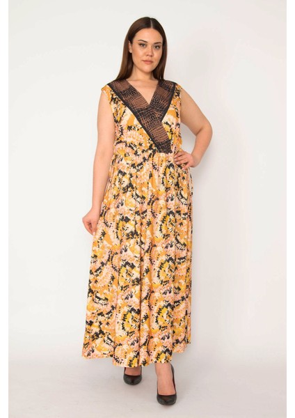 Kadın Renkli Anvelop Yakalı Uzun Elbise fiyatları