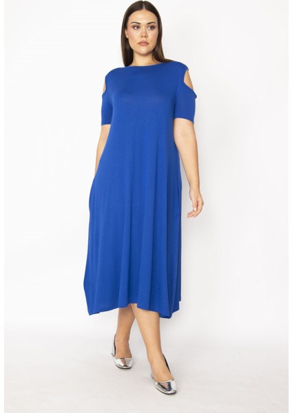 Kadın Haki Omuz Dekolteli Viskon Elbise 65N29520 fiyatları