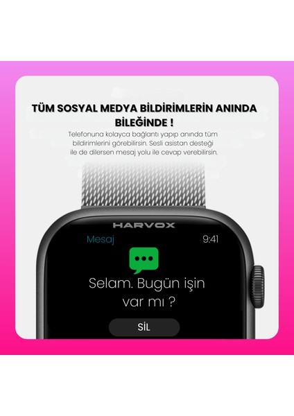 Watch 10 Mini Akıllı Saat Dolu Kutu Içeriği 3 Kordon ve Bileklik modelleri
